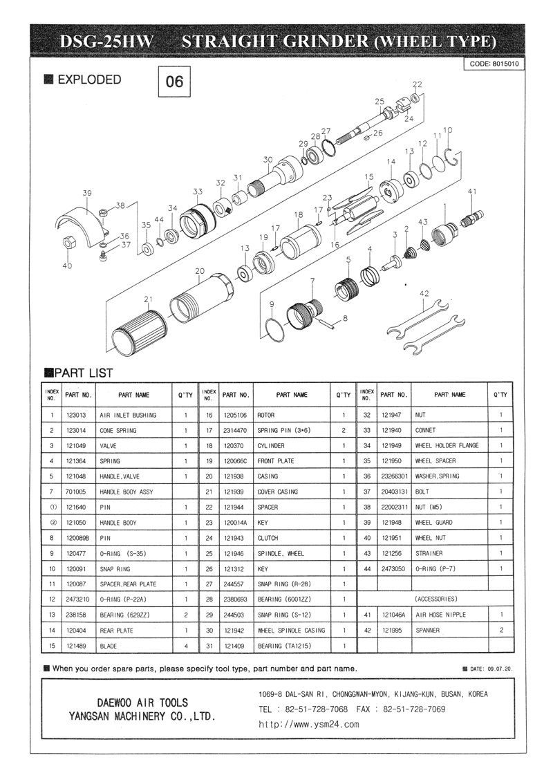 Пневмошлифмашина DSG-25HW